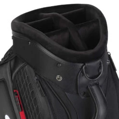 Titleist Jet Black Midsize Staff Golf Cart Bag -Calla Golf Club Shop 2020jetblackmidsizestaffcartbagblackred3