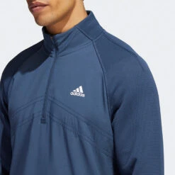 Adidas Statement 1/4 Zip Golf Sweater 13 Adidas Statement 1/4 Zip Golf Sweater -Calla Golf Club Shop Adidas AW22 Fleece Quarter Zip Pullover HT1322 SWADI313 Crew Navy Model 2