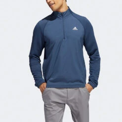 Adidas Statement 1/4 Zip Golf Sweater 17 Adidas Statement 1/4 Zip Golf Sweater -Calla Golf Club Shop Adidas AW22 Fleece Quarter Zip Pullover HT1322 SWADI313 Crew Navy Model 6