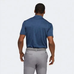 Adidas Texture Stripe Golf Polo Shirt 11 Adidas Texture Stripe Golf Polo Shirt -Calla Golf Club Shop Adidas AW22 Texture Stripe Polo Shirt HM8261 SHADI686 Collegiate Navy Crew Navy Model 3
