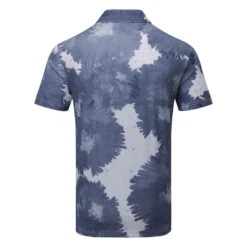 Adidas Flower Mesh Golf Polo Shirt -Calla Golf Club Shop Adidas SS23 Flower Mesh Polo HS1131 SHADI715 S White Collegiate Navy Back