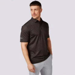 Oscar Jacobson Barton Golf Polo Shirt 7 Oscar Jacobson Barton Golf Polo Shirt -Calla Golf Club Shop Barton Polo OJTS0027 Code SHOSC179 Black Model 1