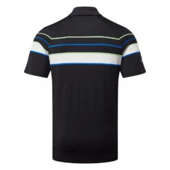 Callaway Resort Ventilated Shoulder Block Print Golf Polo Shirt -Calla Golf Club Shop Callaway AW22 Resort Ventilated Shoulder Block Polo Shirt CGKSC0B0 002 SHCAL259 S Caviar Back