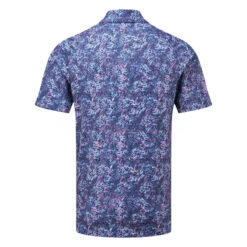 Callaway Geo Print Golf Polo Shirt 5 Callaway Geo Print Golf Polo Shirt -Calla Golf Club Shop Callaway SS22 Geo Print Golf Polo Shirt Peacoat CGKSC0A2 410 SHCAL193 back
