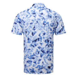 Callaway Tye Dye Leaf Golf Polo Shirt 5 Callaway Tye Dye Leaf Golf Polo Shirt -Calla Golf Club Shop Callaway SS22 Tye Dye Leaf Print Polo Bright White CGKSC0C0 100 SHCAL224 Back