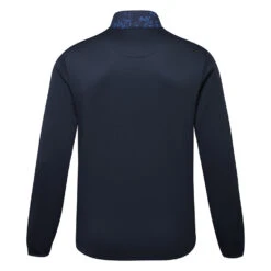 Callaway Abstract Camo Print Mixed Media Golf Wind Jacket -Calla Golf Club Shop Callaway SS22 Abstract Camo Full Zip Jacket CGJSC031 972 Code WTCAL052 M Navy Blazer back