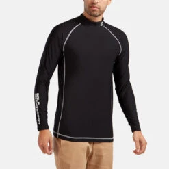FootJoy ProDry Performance Golf Base Layer -Calla Golf Club Shop FOOTJOY THERMAL BASE LAYER BLACK FRONT model 1