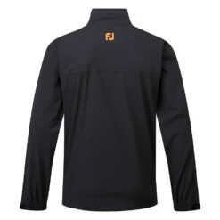 FootJoy HydroLite Waterproof Golf Jacket -Calla Golf Club Shop FootJoy AW22 HydroLite Waterproof Jacket 88801 WJFOO099 XL Black Sapphire Orange Back