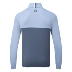 FootJoy Colour Blocked Chill-Out 1/2 Zip Golf Pullover -Calla Golf Club Shop FootJoy SS22 Colour Blocked Chill Out 1 2 Zip Golf Sweater Dusk Blue Ink 88402 Back