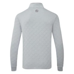 FootJoy Diamond Jacquard Chill-Out 1/4 Zip Golf Pullover -Calla Golf Club Shop FootJoy SS22 Diamond Jacquard Chill Out 1 4 Zip Golf Sweater Grey Charcoal 88453 Back