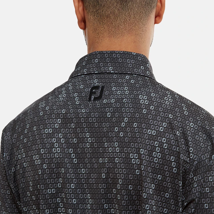 FootJoy Digital Camo FJ Print Lisle Golf Polo Shirt 5 FootJoy Digital Camo FJ Print Lisle Golf Polo Shirt - Image 5