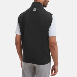 FootJoy Knit Full Zip Golf Vest 11 FootJoy Knit Full Zip Golf Vest -Calla Golf Club Shop FootJoy SS22 Knit Full Zip Golf Vest Black 88455 model 3