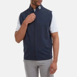 FootJoy Knit Full Zip Golf Vest -Calla Golf Club Shop FootJoy SS22 Knit Full Zip Golf Vest Navy 88456 model 1
