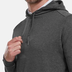 FootJoy Lightweight Golf Hoodie -Calla Golf Club Shop FootJoy SS22 Lightweight Golf Hoodie Heather Charcoal 88449 model 2