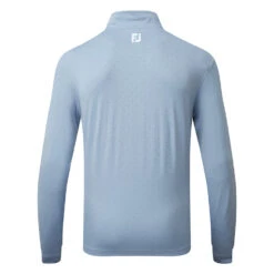 FootJoy Pin Dot Chill-Out Golf Pullover 5 FootJoy Pin Dot Chill-Out Golf Pullover -Calla Golf Club Shop FootJoy SS22 Pin Dot Chill Out Sweater 88797 SWFOO157 Denim Bluestone Azure Back