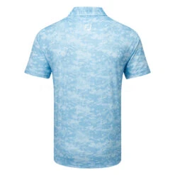FootJoy Cloud Camo Lisle Golf Polo Shirt -Calla Golf Club Shop FootJoy SS23 Cloud Camo Lisle Polo Shirt 80004 SHFOO238 S True Blue Back