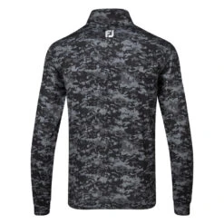 FootJoy Cloud Camo 1/2 Zip Golf Pullover -Calla Golf Club Shop FootJoy SS23 Cloud Camo Print Midlayer 80110 SWFOO175 S Black Back