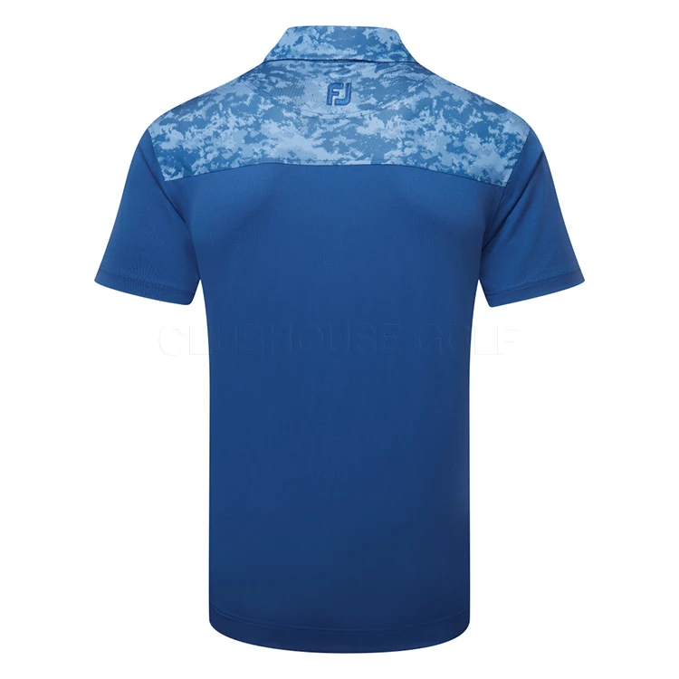 FootJoy Cloud Camo Trim Lisle Golf Polo Shirt 3 FootJoy Cloud Camo Trim Lisle Golf Polo Shirt - Image 3