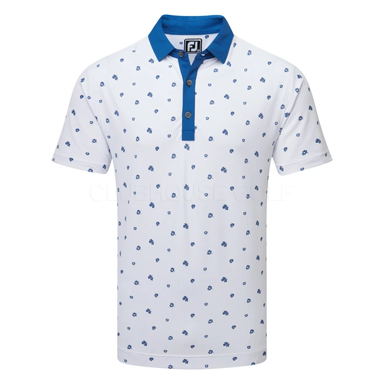 FootJoy Scattered Floral Pique Golf Polo Shirt 1 FootJoy Scattered Floral Pique Golf Polo Shirt