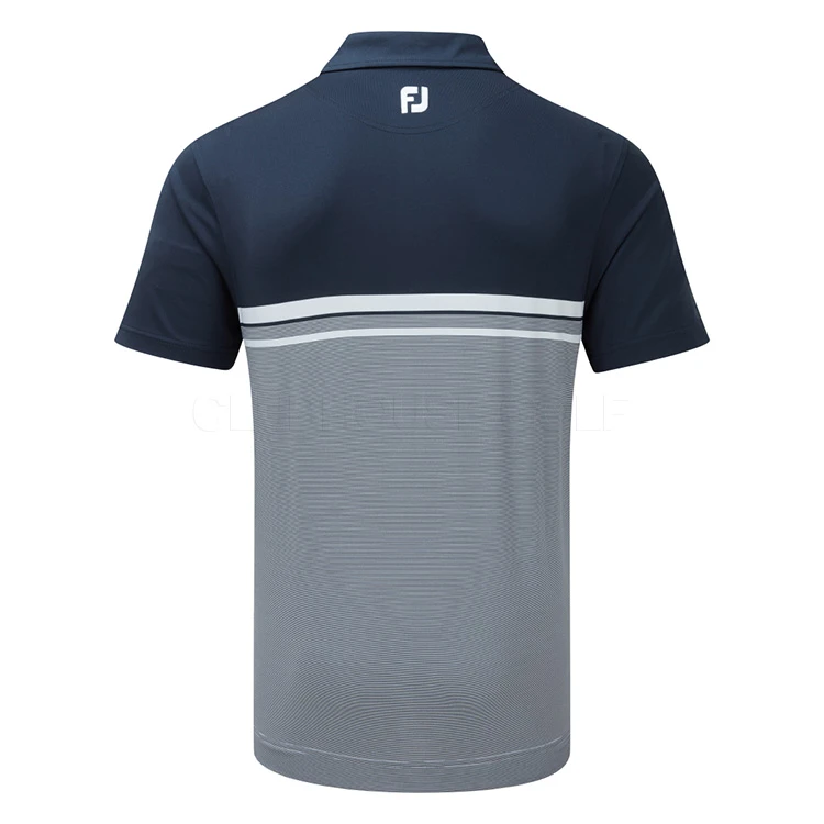 FootJoy Engineered Heather Striped Lisle Golf Polo Shirt - Image 3