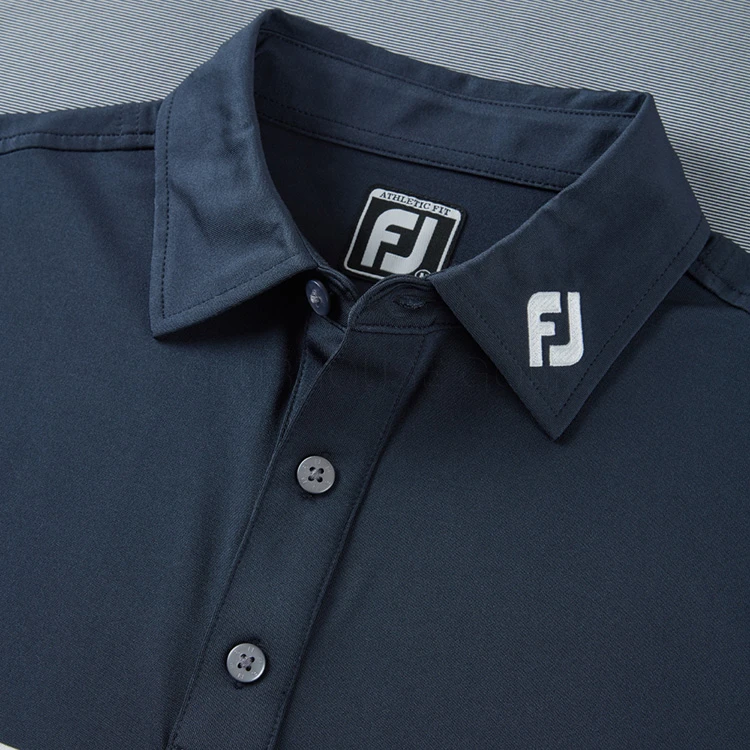FootJoy Engineered Heather Striped Lisle Golf Polo Shirt - Image 2