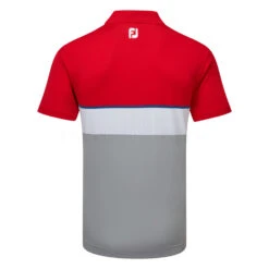 FootJoy Colour Theory Lisle Golf Polo Shirt -Calla Golf Club Shop FootJoy SS23 Colour Theory Lisle Polo Shirt 80098 SHFOO243 S Racing Red Twilight White Iron Back