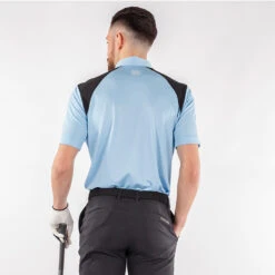 Galvin Green Mapping Golf Polo Shirt -Calla Golf Club Shop Galvin Green AW22 Mapping Polo Shirt G136467 SHGAL577 L Bluebell Black White Model 3