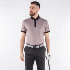 Galvin Green Marlow Golf Polo Shirt -Calla Golf Club Shop Galvin Green AW22 Marlow Polo Shirt G136177 SHGAL569 L Sharkskin Black Model 1