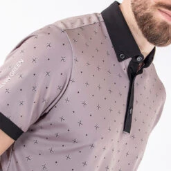 Galvin Green Marlow Golf Polo Shirt -Calla Golf Club Shop Galvin Green AW22 Marlow Polo Shirt G136177 SHGAL569 L Sharkskin Black Model 2