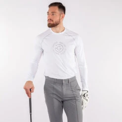 Galvin Green Enzo Golf Base Layer 9 Galvin Green Enzo Golf Base Layer -Calla Golf Club Shop Galvin Green SS22 Enzo Thermal Base Layer G128601 Code BLGAL049 M White Cool Grey Model 1