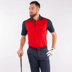 Galvin Green Massimo Golf Polo Shirt 9 Galvin Green Massimo Golf Polo Shirt -Calla Golf Club Shop Galvin Green SS22 Massimo Polo Shirt G127323 Code SHGAL557 M Red Navy Model 1