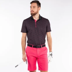 Galvin Green Mayson Golf Polo Shirt -Calla Golf Club Shop Galvin Green SS22 Mayson Polo Shirt G126797 Code SHGAL538 M Black Pink model 1