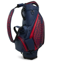 J.Lindeberg Print Golf Tour Staff Bag -Calla Golf Club Shop J Lindeberg Print Golf Tour Staff Bag Bridge Swirl Red JL Navy Barbados Cherry 3