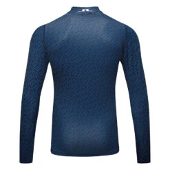 J.Lindeberg Aello Print Golf Base Layer -Calla Golf Club Shop J. Lindeberg GMJT06853 O459 M Aello Soft Compression Print BLLIN009 Nautical Blue Bridge Monogram Back