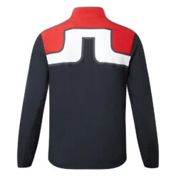 J.Lindeberg KV Hybrid Golf Wind Jacket -Calla Golf Club Shop J.Lindeberg KV Hybrid Golf Wind Jacket JL NavyBarbados CherryWhite WTLIN028 Back
