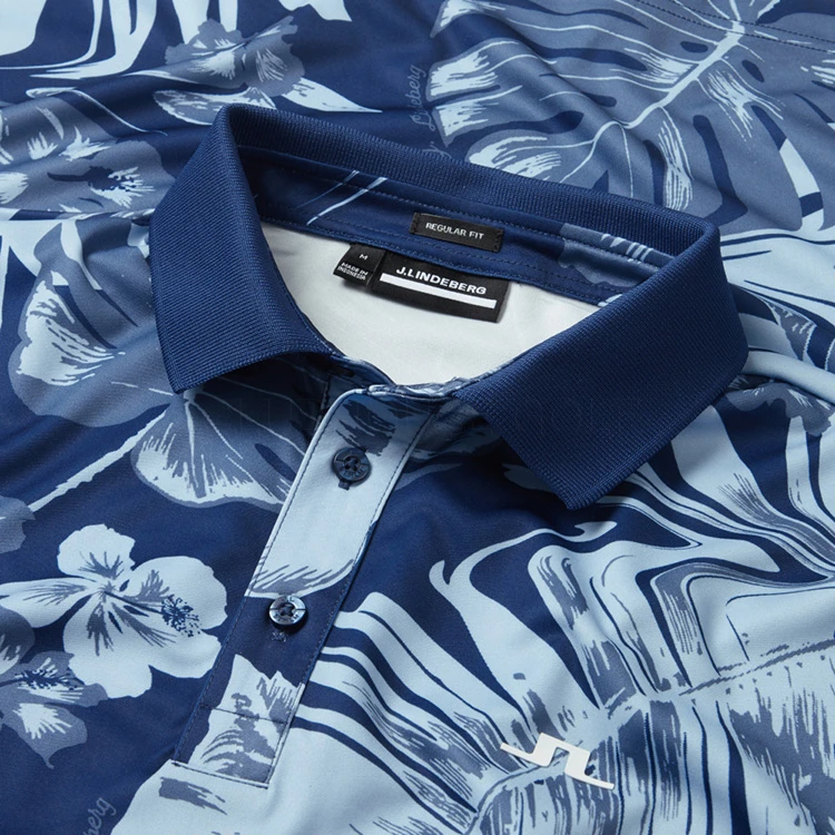 J.Lindeberg Martin Print Golf Polo Shirt 2 J.Lindeberg Martin Print Golf Polo Shirt - Image 2