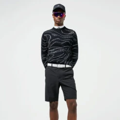 J.Lindeberg Stuart Stripe Golf Shorts -Calla Golf Club Shop J.Lindeberg SS22 Stuart Stripe Golf Shorts GMPA05577 9999 Code TSLIN012 34 W Black Model 1