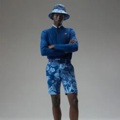 J.Lindeberg Tyson Long Sleeve Golf Polo Shirt -Calla Golf Club Shop J.Lindeberg Tyson LS Reg Fit Polo GMJT07801 0337 SHLIN153 Navy PeonyWhite Model 1