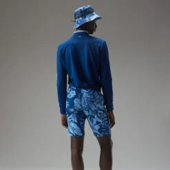 J.Lindeberg Tyson Long Sleeve Golf Polo Shirt -Calla Golf Club Shop J.Lindeberg Tyson LS Reg Fit Polo GMJT07801 0337 SHLIN153 Navy PeonyWhite Model 3