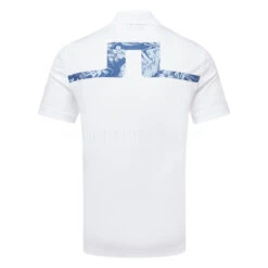 J.Lindeberg Martin Golf Polo Shirt -Calla Golf Club Shop J.Lindeberg Martin Golf Polo Shirt White Hibiscus Blue Navy Peony GMJT07415 0000 SHLIN149 Back