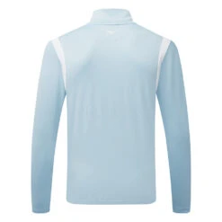 Mizuno Quick Dry Breeze Elite 1/4 Zip Golf Sweater -Calla Golf Club Shop Mizuno SS22 Breeze Elite 1 4 Zip Sweater 52GC2001 19 Code SWMIZ042 M Light Blue Back
