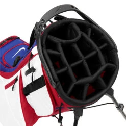 Nike Air Hybrid 2 Golf Stand Bag -Calla Golf Club Shop Nike Air Hybrid 2 Stand Bag DR5132 679 Gym Red Dee Royal Silver 3
