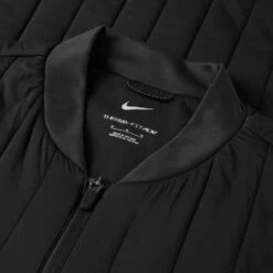 Nike Therma-Fit ADV Repel Golf Wind Jacket -Calla Golf Club Shop Nike Golf Therma Fit ADV Repel Jacket DN1953 010 WTNIK109 Black White Detail