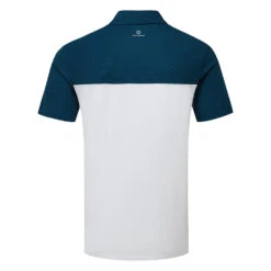 Oscar Jacobson Dodman Golf Polo Shirt -Calla Golf Club Shop Oscar Jacobson SS22 Dodman Polo Shirt OJTS0032 Code SHOSC183 M White Aqua Back
