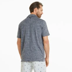 Puma AP Cloudspun King Golf Polo Shirt 11 Puma AP Cloudspun King Golf Polo Shirt -Calla Golf Club Shop Puma SS22 AP King Cloudspun Polo Shirt 535505 01 Code SHPUM631 L Navy Blazer Heathe Model 3