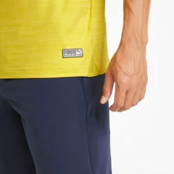 Puma EGW Cloudspun Pushcart Pocket Golf Polo Shirt -Calla Golf Club Shop Puma SS22 EGW Cloudspun Pushcart Pocket Tee Shirt 599275 05 Code SHPUM568 M Bamboo Heather Model 2