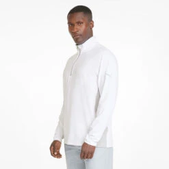 Puma Gamer 1/4 Zip Golf Popover -Calla Golf Club Shop Puma SS22 Gamer 1 4 Zip Sweater 599127 02 Code SWPUM230 M Bright White model 1
