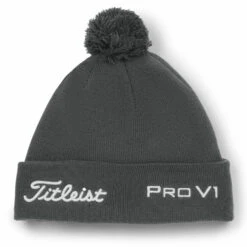 Titleist Tour Pom Pom Golf Beanie -Calla Golf Club Shop Titleist Tour Pom Pom Golf Beanie Charcoal White 3