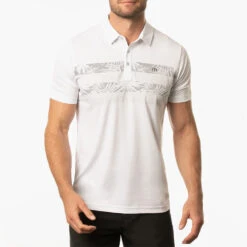 TravisMathew Activate Golf Polo Shirt -Calla Golf Club Shop Travis Mathew SS21 Activate Golf Polo Shirt 1MW440 SHTRA055 XL White Model 1