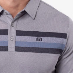 TravisMathew Private Dock Golf Polo Shirt -Calla Golf Club Shop Travis Mathew SS21 Private Dock Golf Polo Shirt 1MW149 SHTRA054 M Heather Medium Grey Model 2